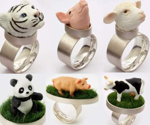 Оригинальные кольца для любителей животных